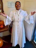 Diana 8147 women's white clergy robe