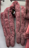 Lily & Taylor A62 dark mauve fox fur shawl