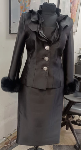 Lily & Taylor 4969 Black Skirt suit