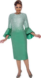 Dorinda Clark 5381 emerald green dress