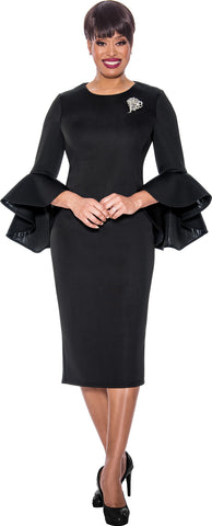 Dresses by Nubiano 12081 black scuba dress
