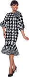 Dresses by Nubiano 12101 houndstooth dress