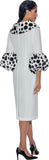 Dresses by Nubiano 12151 white polka dot dress