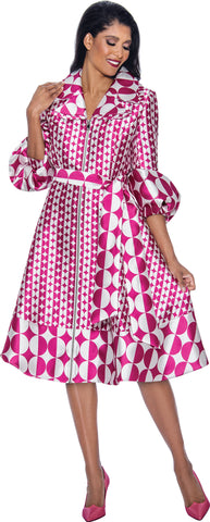 Dresses by Nubiano 12301 magenta dress