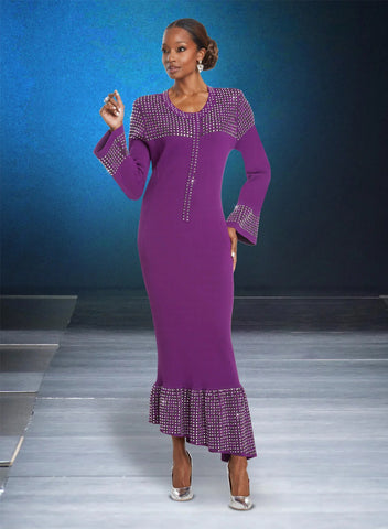 Donna Vinci Knit 13393 purple dress