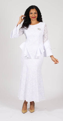 Diana 8704 white lace dress