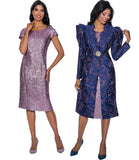 Divine Queen 2182 Purple jacket dress