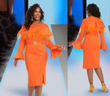 Donna Vinci 12066 orange dress