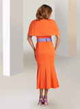 Donna Vinci 12076 orange dress