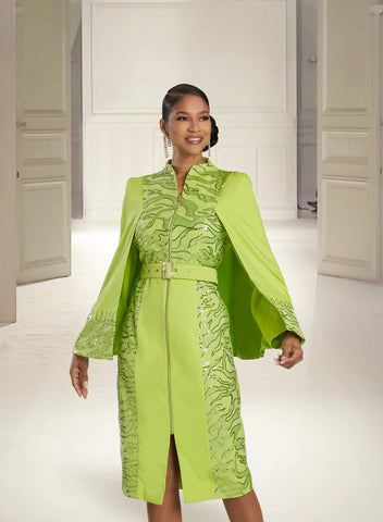 Donna Vinci 5858 lime green dress