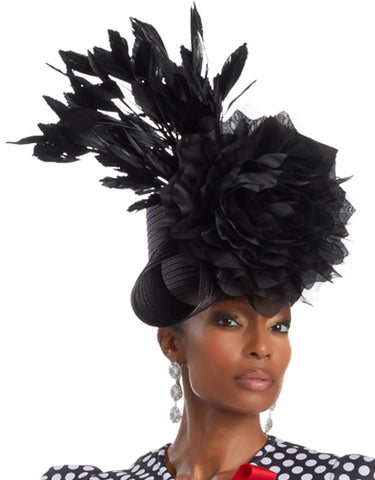 Donna Vinci H12035 black hat