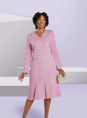 Donna Vinci 13397 Pink Knit Dress
