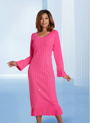 Donna Vinci Knit 13415 pink dress