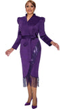 Dorinda Clark 5171 purple scuba dress