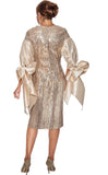 Dorinda Clark 5181 gold sequin dress