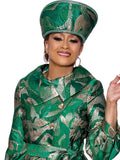 Dorinda H5111 emerald green hat