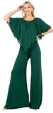 Emerald Rhinestone Embellished Jumpsuit