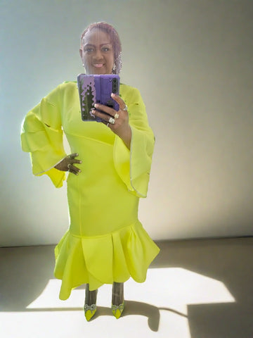 Donna Vinci 12113 yellow dress