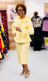 Giovanna G1103 yellow skirt suit