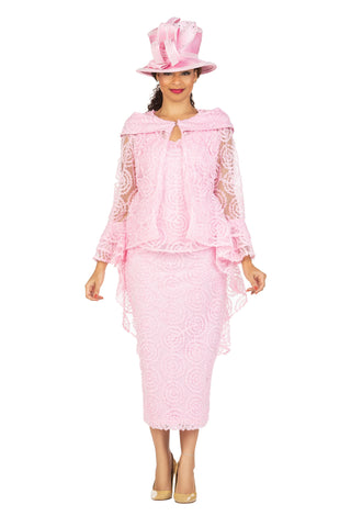 Giovanna D1627 pink skirt suit