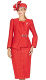 Giovanna G1152 red skirt suit