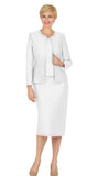 Giovanna G1153 white skirt suit