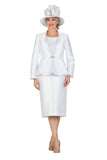 Giovanna G1168 white skirt suit