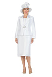 Giovanna G1169 white skirt suit