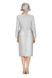 Giovanna G1194 silver skirt suit