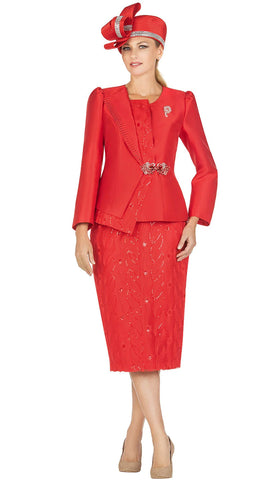 Giovanna G1152 red skirt suit