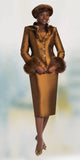 Lily & Taylor 4969 Mocha skirt suit