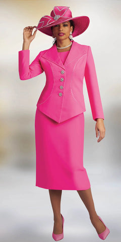 Lily & Taylor 4724 fuchsia skirt suit