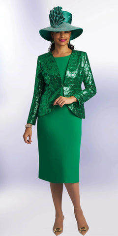 Lily & Taylor 4726 emerald jacket dress