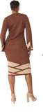 Kayla 5326 brown knit skirt suit