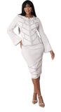 Kayla 5326 white skirt suit