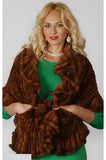 Lily & Taylor A103 brown mink shawl