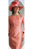 Lily & Taylor 4813 coral dress