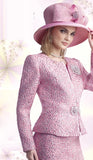 Lily & Taylor 4863 pink skirt suit