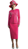 Lily & Taylor 619 pink skirt suit