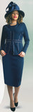 Lily & Taylor 769 nsvy blue skirt suit