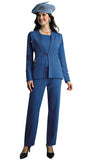 Lily & Taylor 780 navy blue pant suit