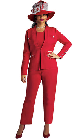 Lily and Taylor 780 red pant suit