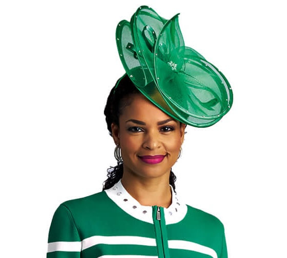 Hunter green fascinator Green Kentucky Derby Fascinator Hat, Race Day Headpiece - Etsy main image 3
