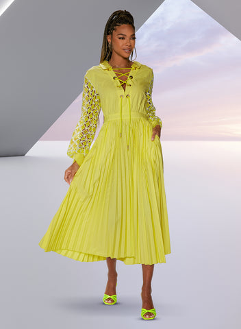 Love the Queen 17526 yellow maxi dress