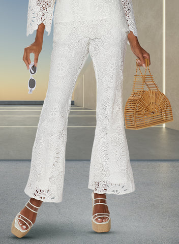 Love the Queen 17538 white lace Pant