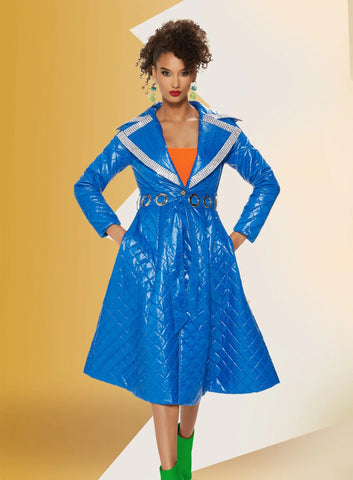 Love the Queen 17504 royal blue coat dress