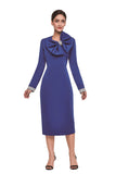 Serafina 6413 Royal Blue scuba dress