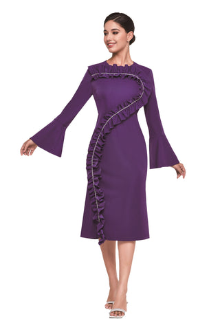 Serafina 6436 purple dress