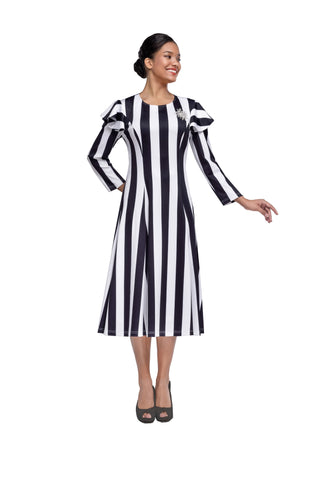 Serafina 6449 referee stripe dress