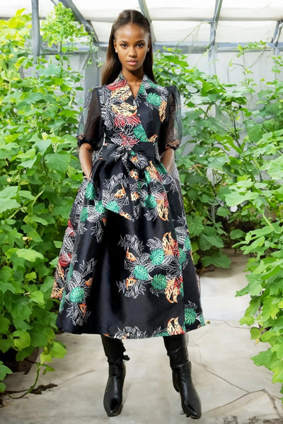 sheer sleeve wrap dress Women's Chiffon Dress Long Sheer Sleeve Wrap Cocktail Midi Dresses